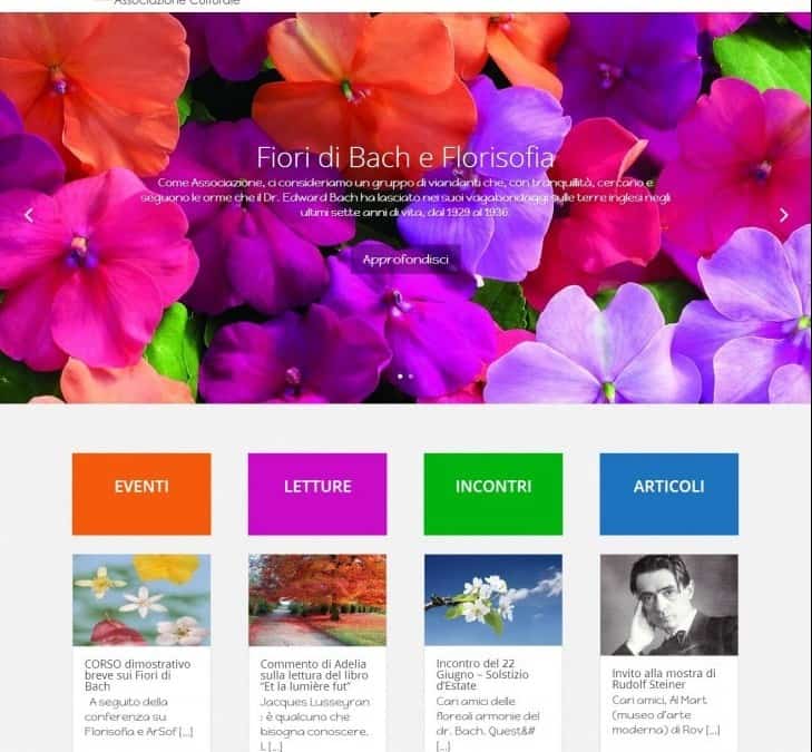 Restyling sito associazione fiori in libertà