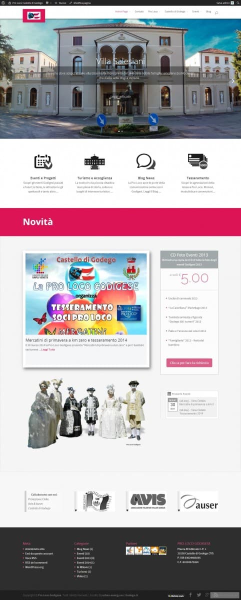 Restyling sito web Pro Loco Castello di Godego (TV)
